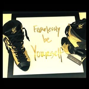 Lust for Life Dawn Richard Gold Stiletto Sneaker!